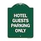 Signmission Designer Series Hotel Guest Parking Only, Green & White Aluminum Sign, 18" x 24", GW-1824-23904 A-DES-GW-1824-23904 - alternate 1